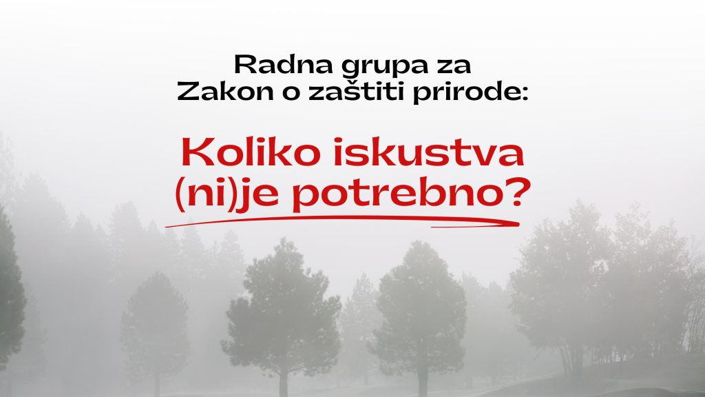 Saopštenje Radna grupa za Zakon o zaštiti prirode